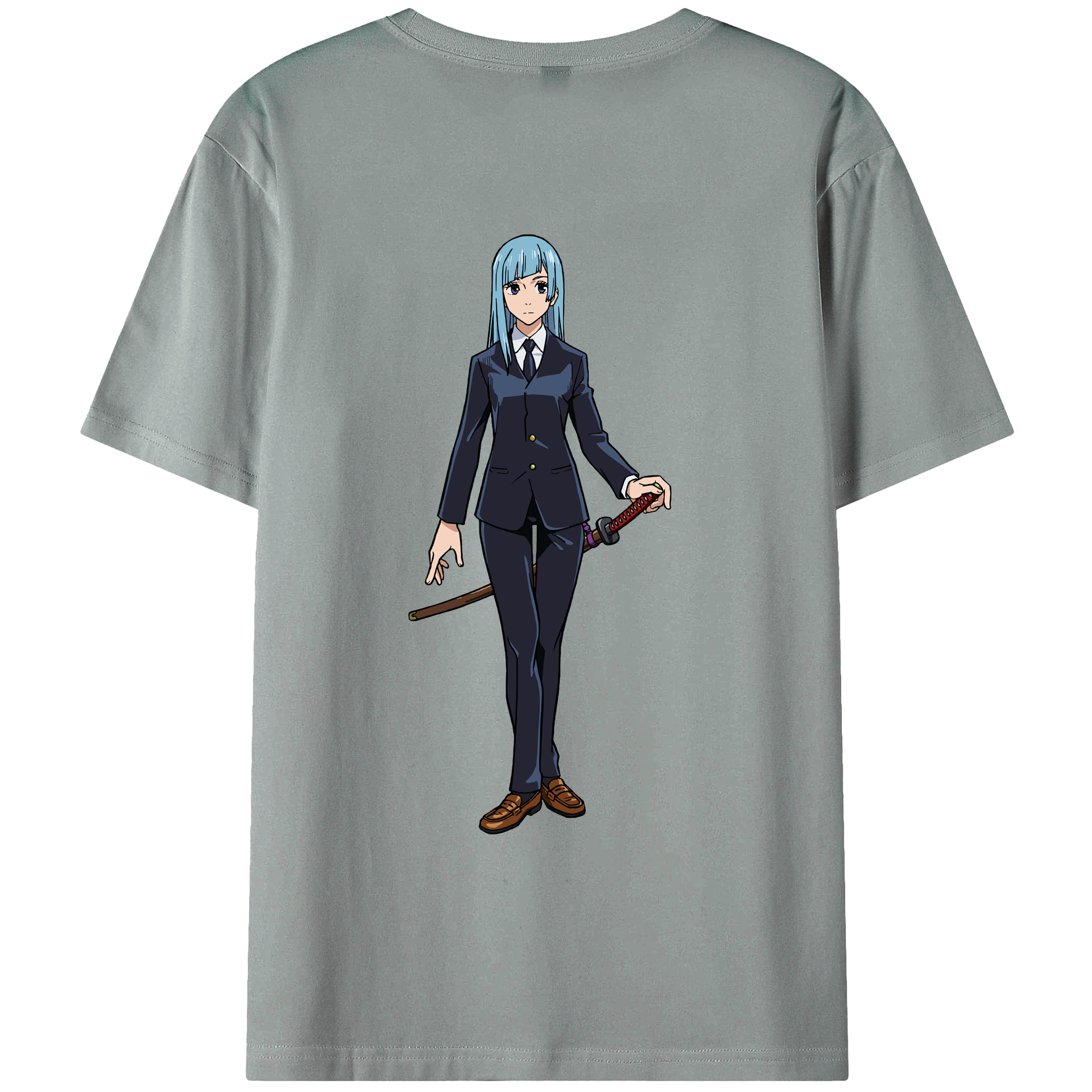 （画像用） 呪術廻戦 Jujutsu Kaisen 綿100％ メンズ半袖Tシャツ（バックプリント） 通気性